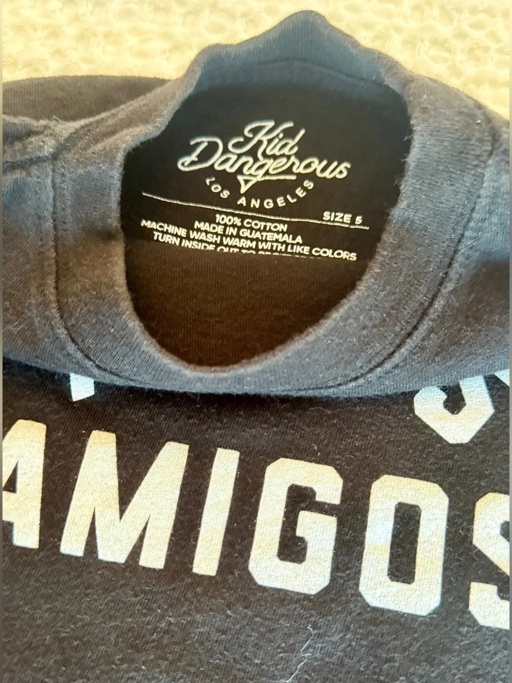 Black 'Adios Amigos' Cool Graphic Tee & GAP Black Eye-Print Puffer Jacket Set